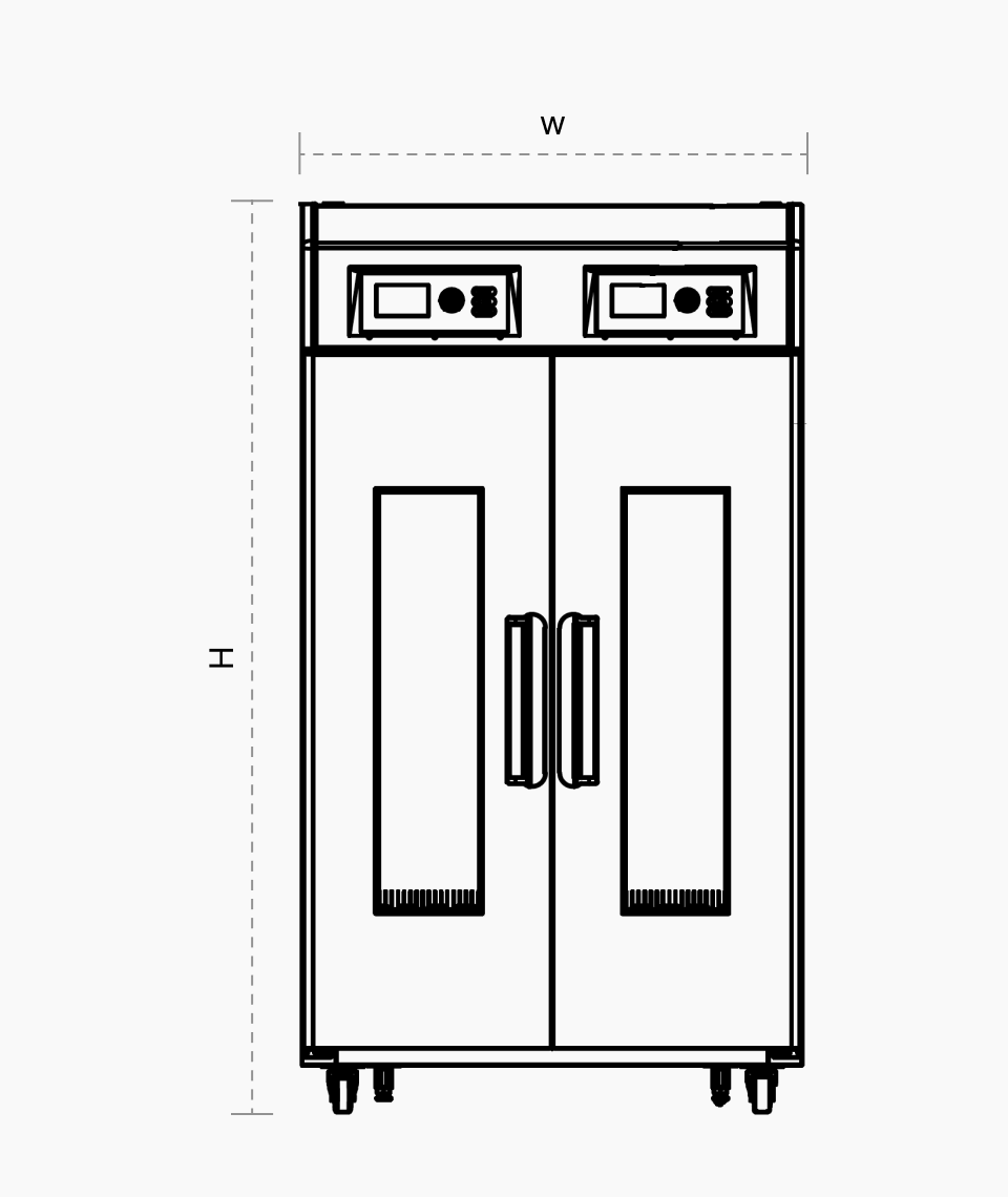 2 door - 2 controller Dough Conditioner floor plan images